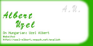 albert uzel business card